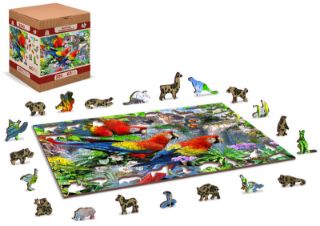 Obrázek z Dřevěné puzzle Ostrov papoušků L 300 dílků  